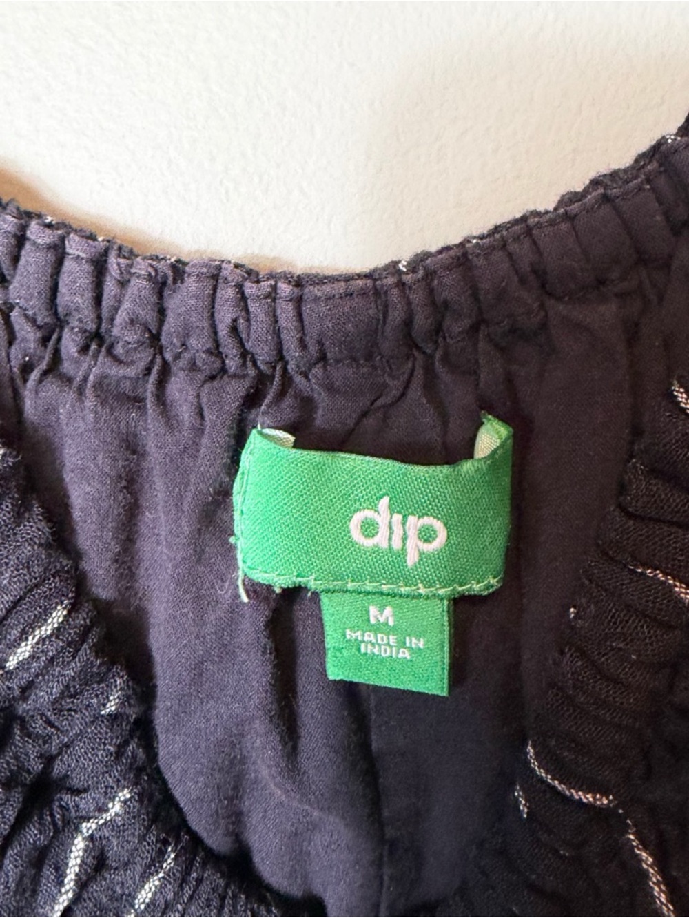 Dip Women’s Mid Length Tank Dress Adjustable Straps Size Medium Black/White - Picture 2 of 5